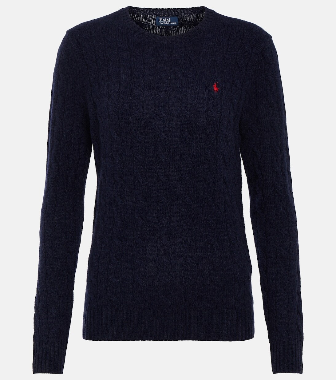 

Свитер косой вязки из кашемира и шерсти POLO RALPH LAUREN, синий