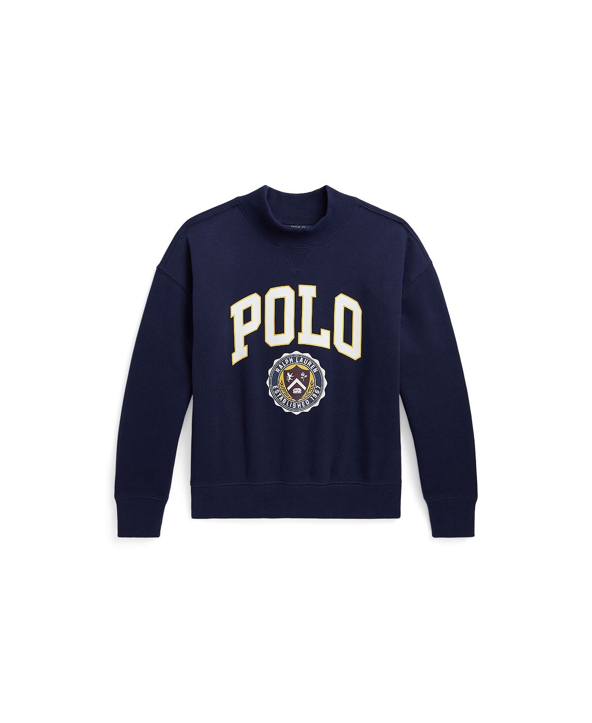 

Флисовый свитшот с воротником-стойкой и логотипом Big Girls Polo Ralph Lauren