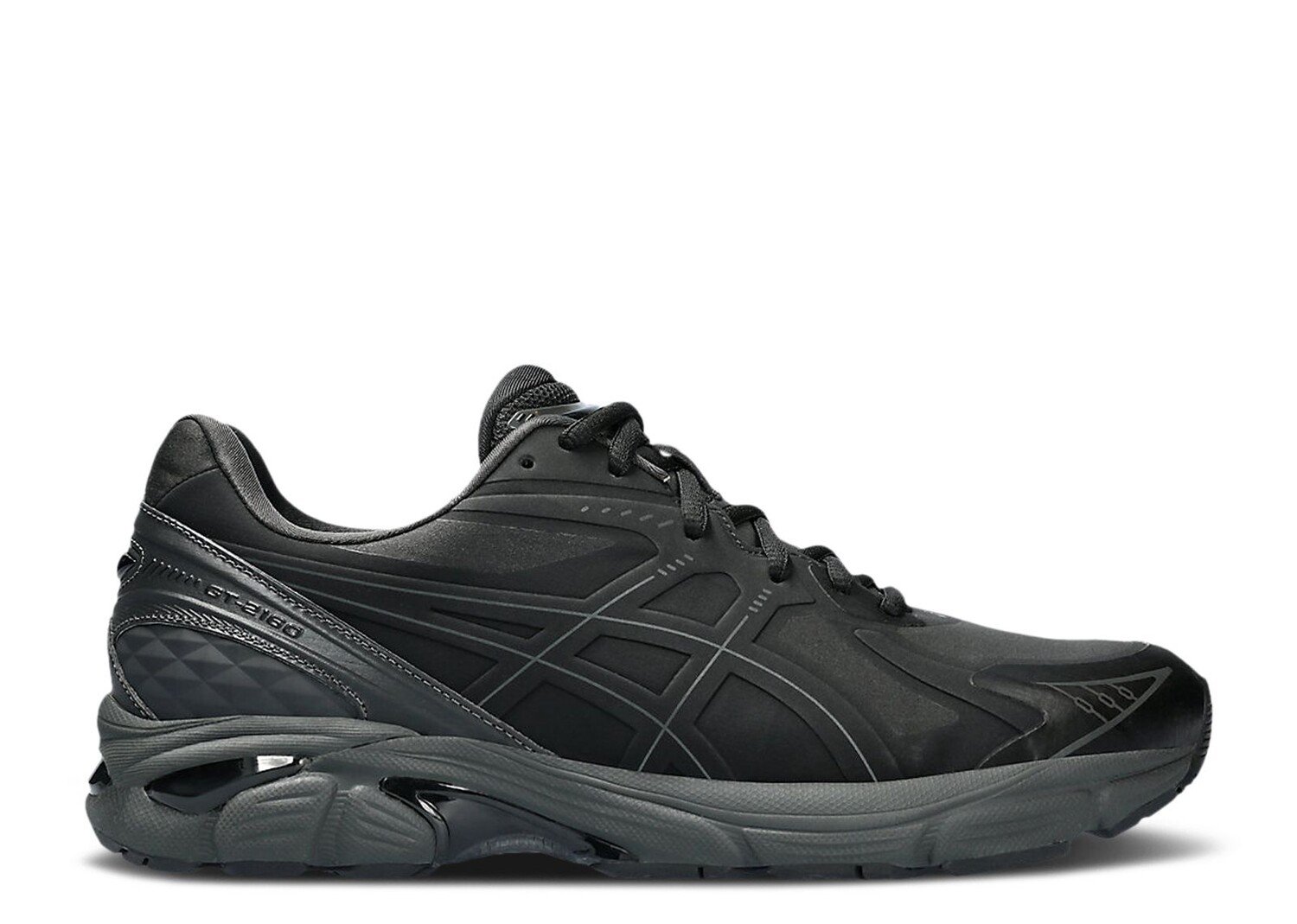 All black leather asics hotsell