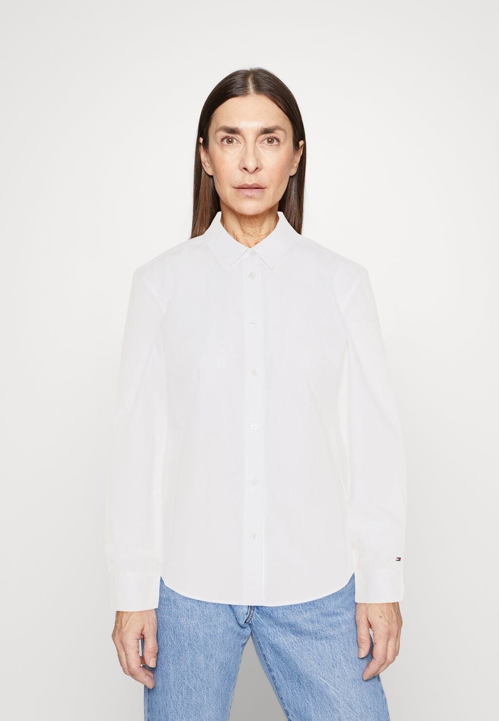 

Рубашка Tommy Hilfiger FIL A FIL REGULAR, цвет optic white