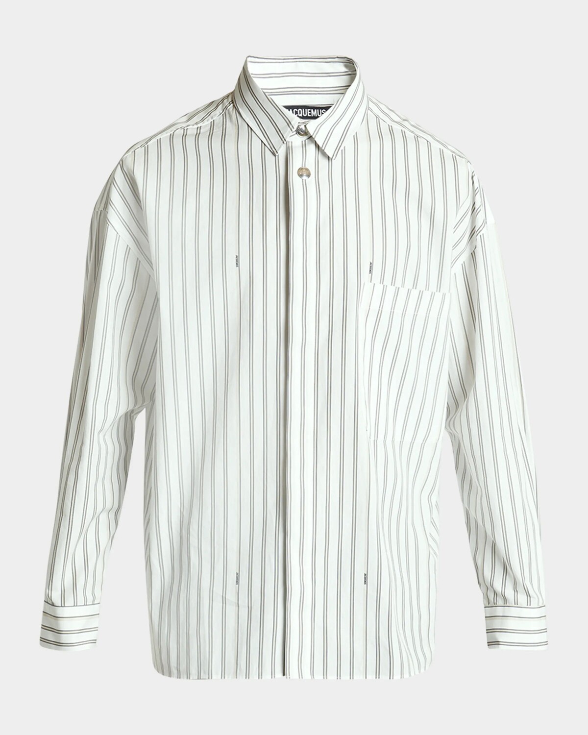 

Мужская спортивная рубашка в фирменную полоску Jacquemus, цвет Print Beige Stripes
