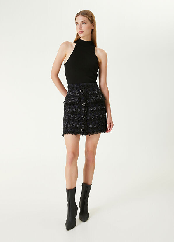 

Мини-Твидовая юбка Beymen Collection, черный
