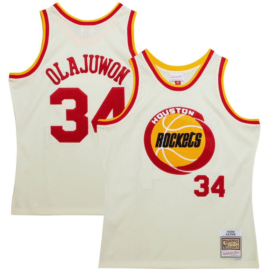 

Джерси Mitchell & Ness Houston Rockets, кремовый