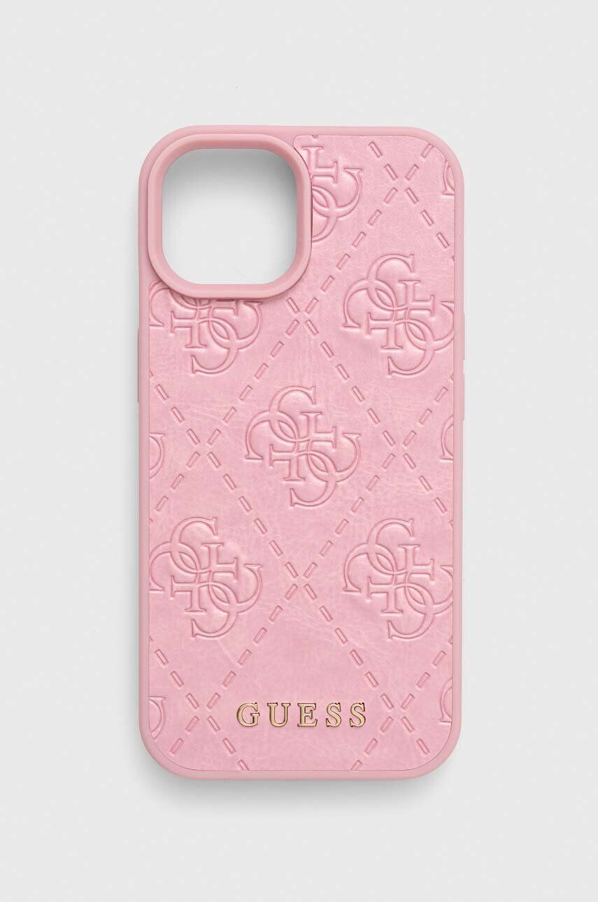 

Чехол для телефона Guess iPhone 15 6.1, розовый
