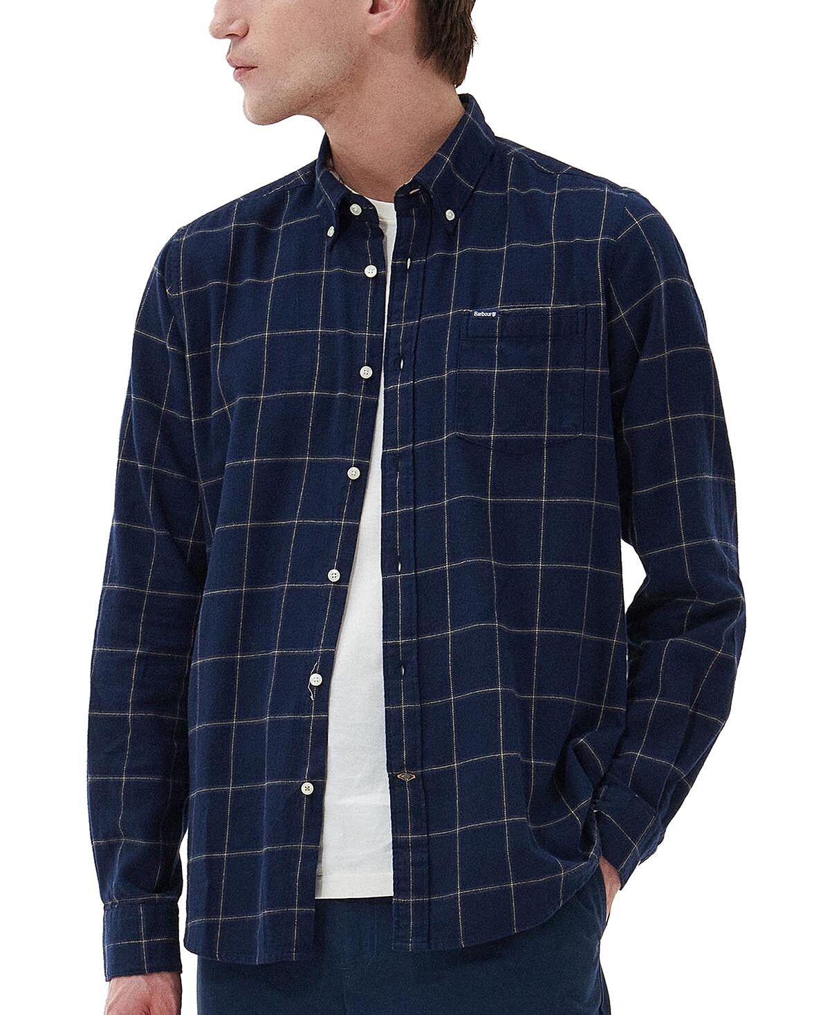 

Мужская рубашка в строгом стиле Acorn Windowpane Barbour