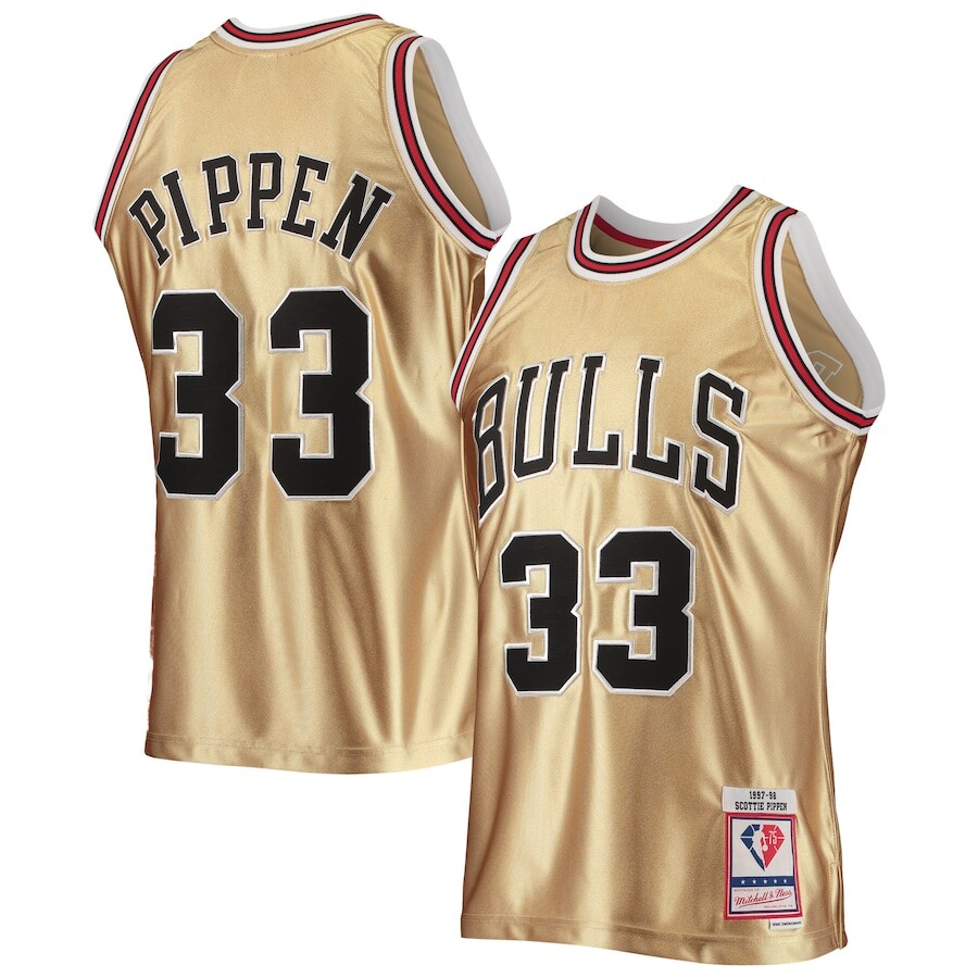

Джерси Mitchell & Ness Chicago Bulls, золотой