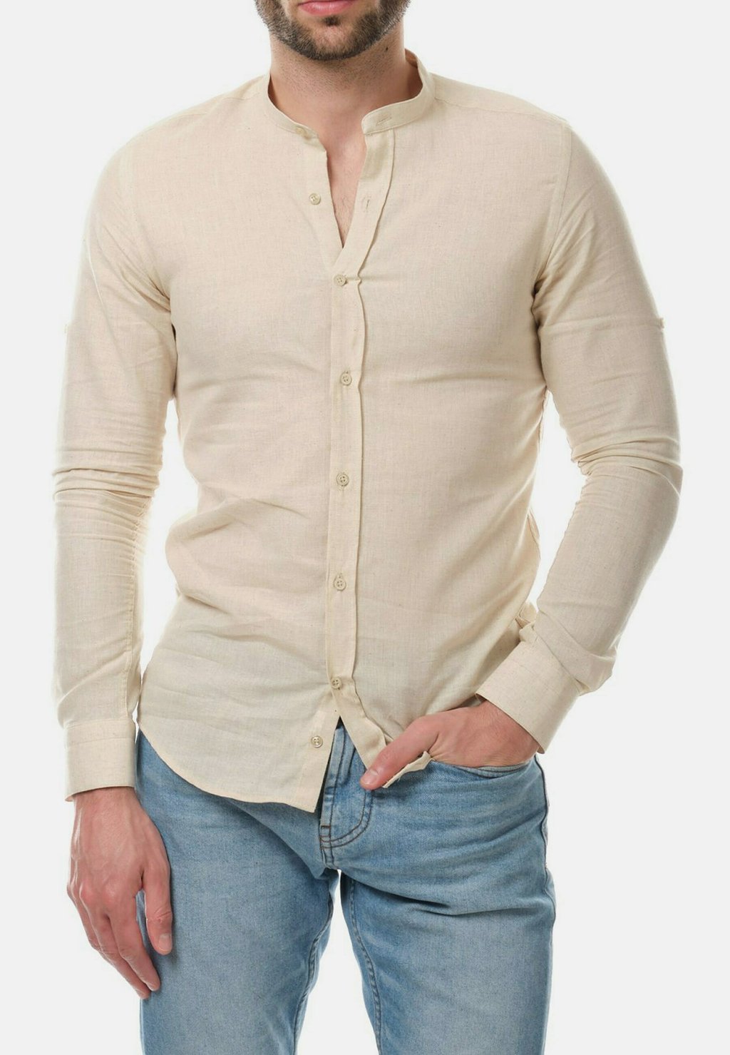 Рубашка LONG SLEEVED Hopenlife, бежевый деловая рубашка long sleeved cvc ac