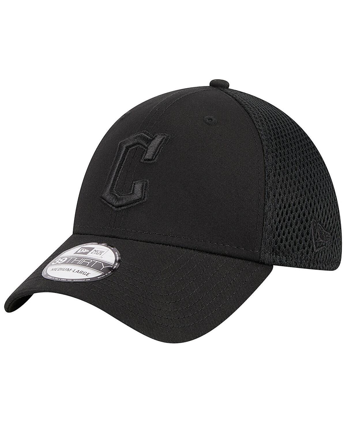 

Мужская гибкая кепка Cleveland Guardians Black-on-Black Neo 39THIRTY New Era