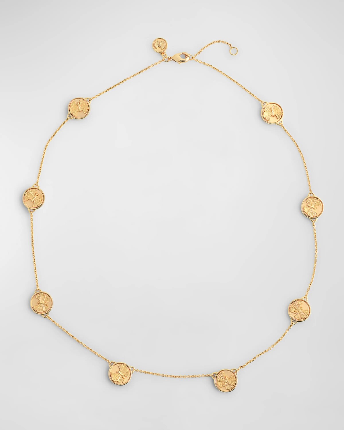 

Стационарное колье-бабочка-монета Anabel Aram Jewelry, цвет Gold