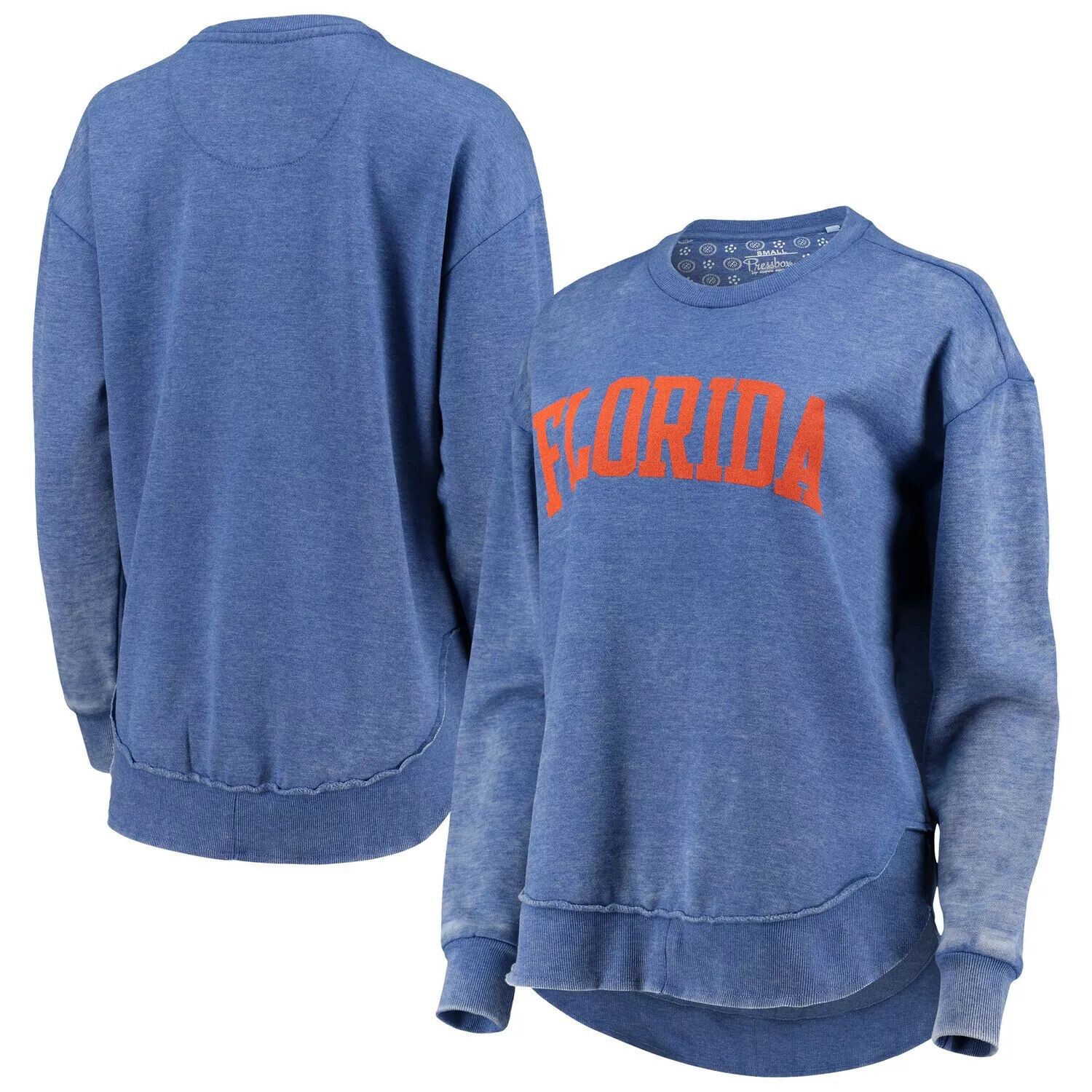 

Женский свитшот Pressbox Royal Florida Gators Vintage Wash Pullover