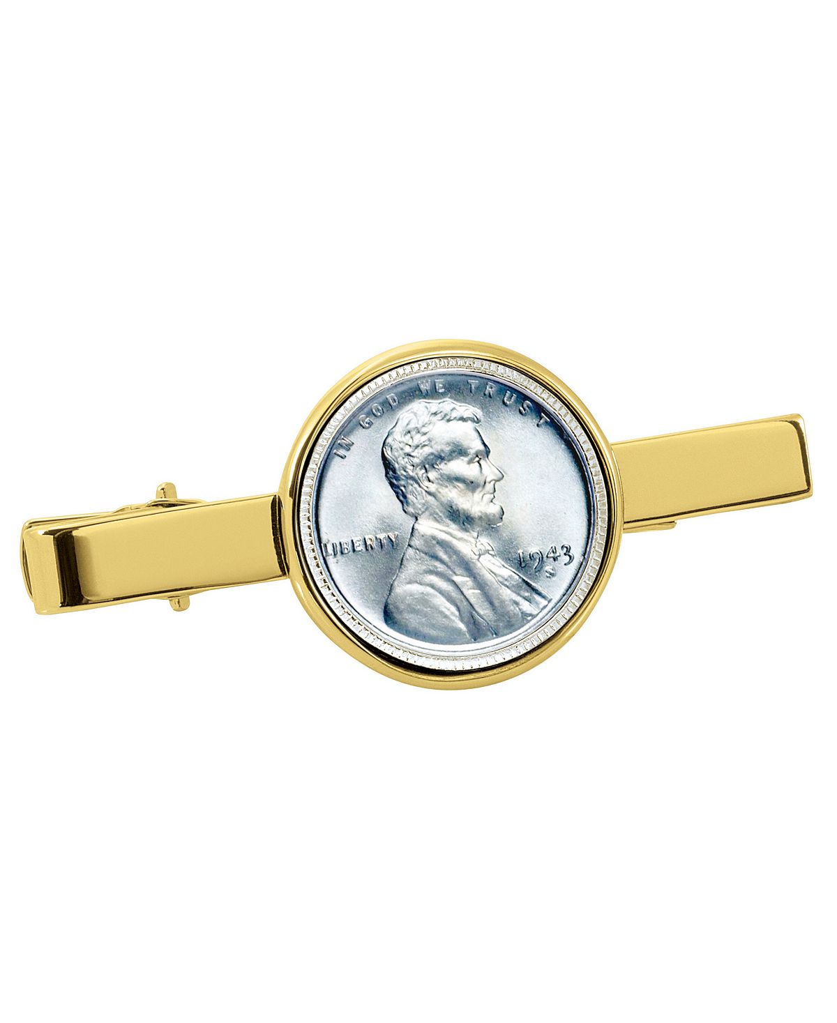 Зажим для галстука для монеты «Пенни» 1943 года из стали Линкольн American Coin Treasures 2021 maple leaf gold coin commonwealth queen s coin commemorative coin badge gift souvenir coins