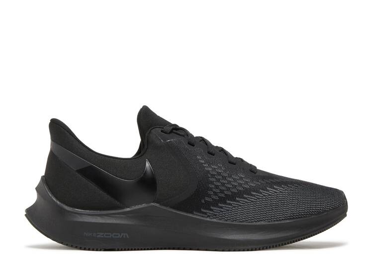 

Кроссовки Nike AIR ZOOM WINFLO 6 'TRIPLE BLACK', черный, Черный;серый
