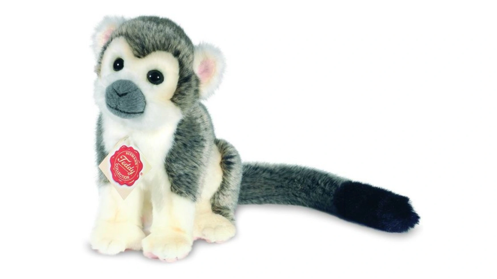 Серая обезьянка, 17 см Teddy-Hermann мягкая игрушка плюшевая обезьянка с пайетками 40 см салатовый