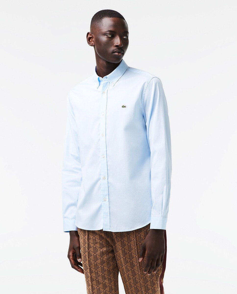 

Мужская рубашка прямого кроя стандартного кроя Lacoste, синий