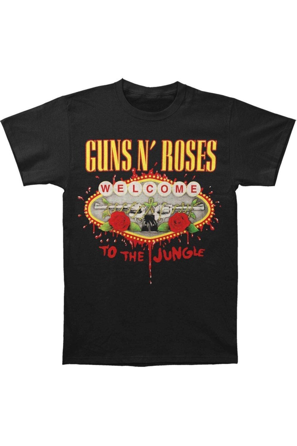 

Добро пожаловать в футболку «Джунгли» Guns N Roses, черный