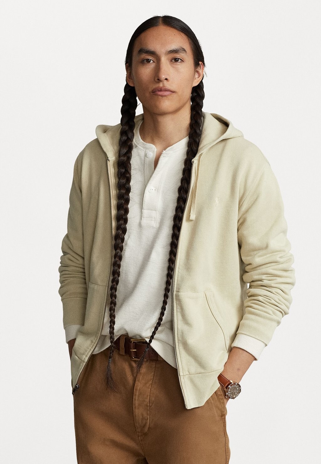 

Толстовка на молнии Long Sleeve Polo Ralph Lauren, цвет spring beige