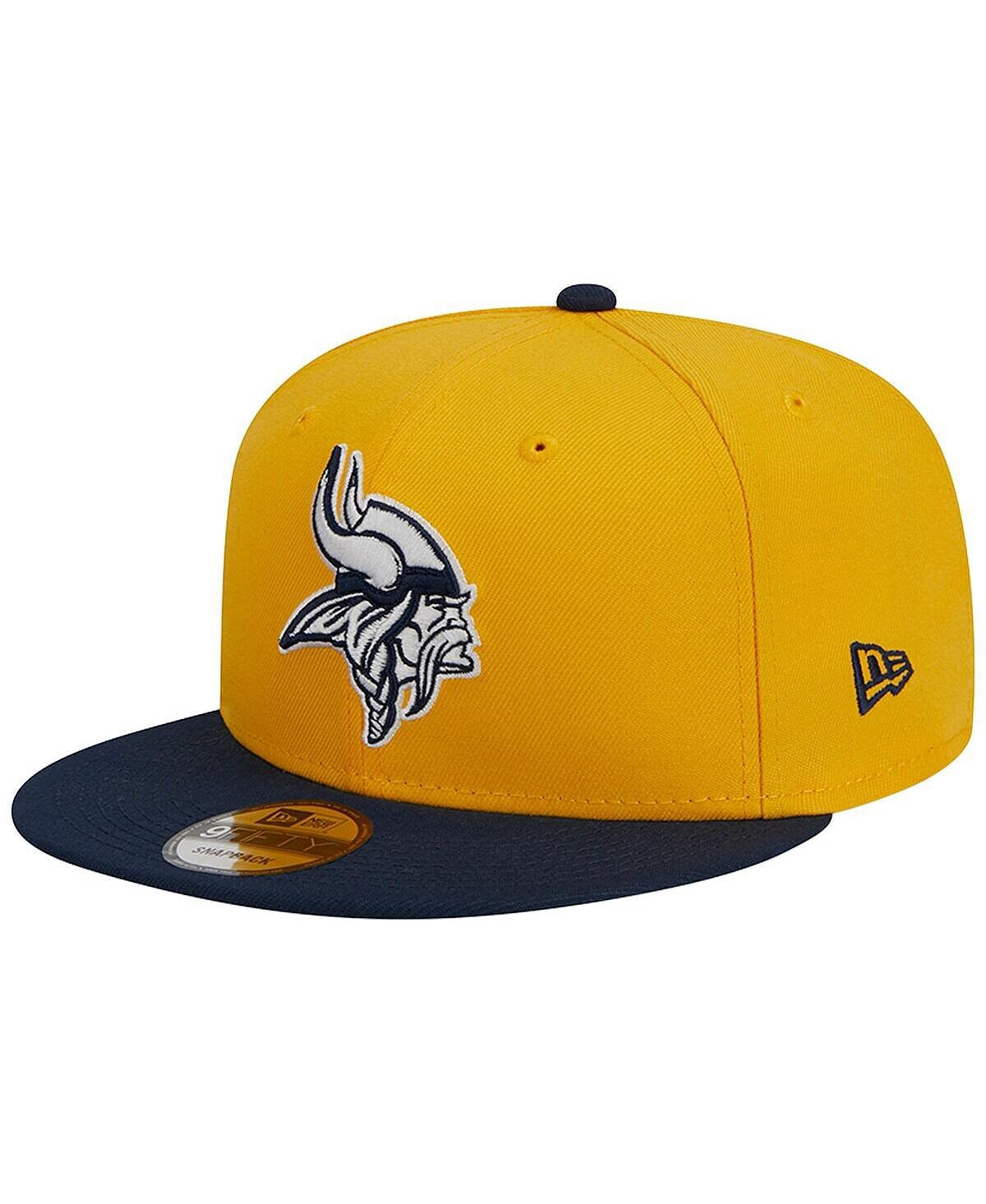 

Мужская кепка Snapback Minnesota Vikings 2-Tone Color Pack 9FIFTY золотого и темно-синего цвета New Era