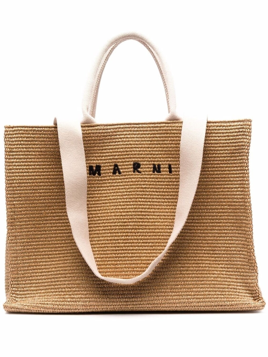 

Marni сумка-тоут с вышитым логотипом, коричневый