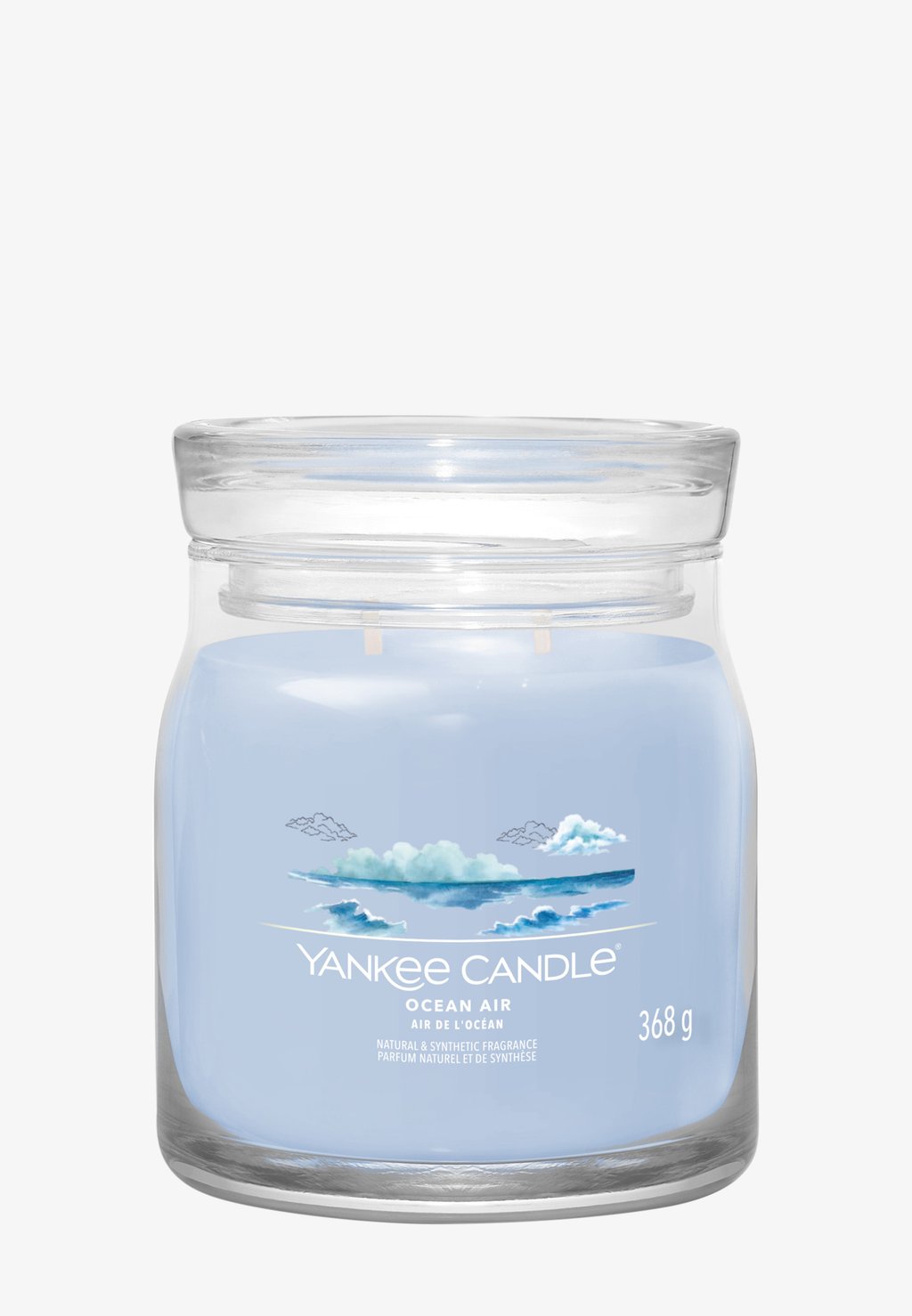 Ароматическая свеча Signature Medium Jar Ocean Air Yankee Candle, синий