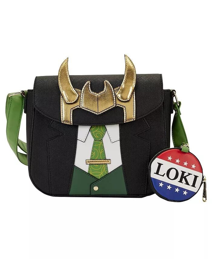 

Женская сумка через плечо Loki Loki for President для косплея с монетницей Loungefly, коричневый