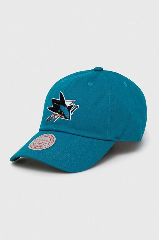 

Хлопковая бейсболка Mitchell & Ness San Jose Sharks Mitchell&Ness, бирюзовый