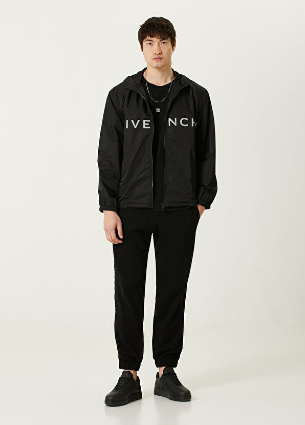 Черные брюки-джоггеры в полоску с логотипом Givenchy