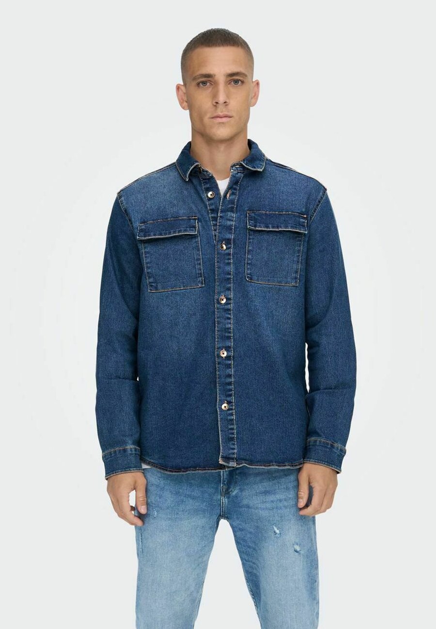 

Джинсовая куртка Only & Sons, синий деним
