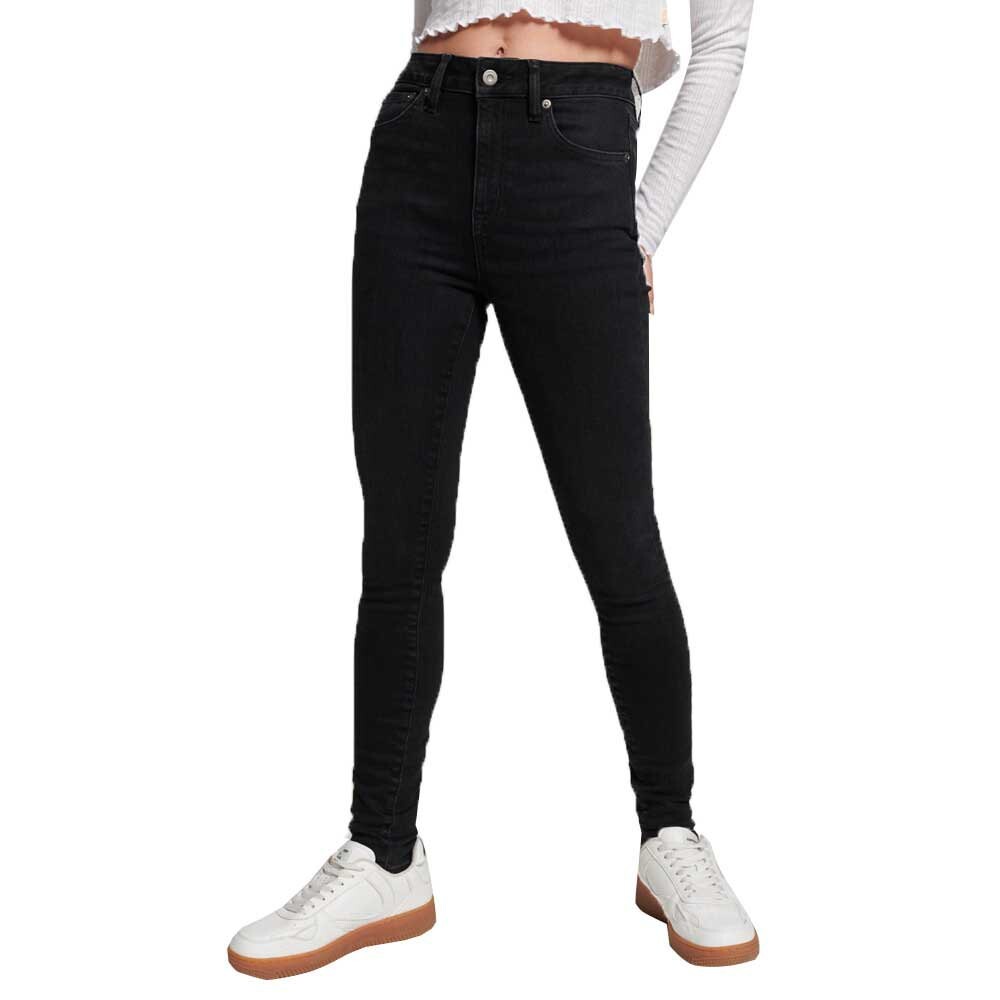 Джинсы Superdry Vintage High Rise Skinny, черный джинсы river island tall high rise skinny coated черный