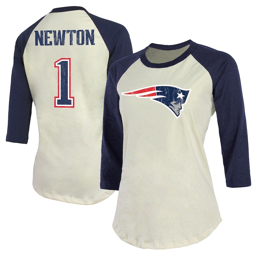 

Футболка с именем и номером Fanatics Branded New England Patriots, кремовый