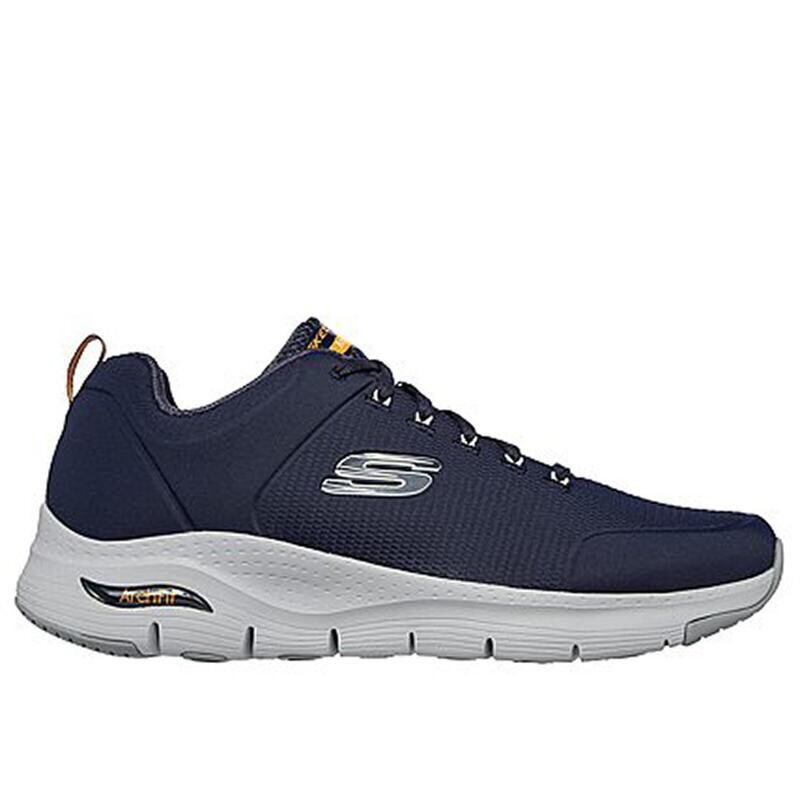 

Мужские кроссовки Skechers для ходьбы 232200_NVY Темно-синие шнурки, Серый