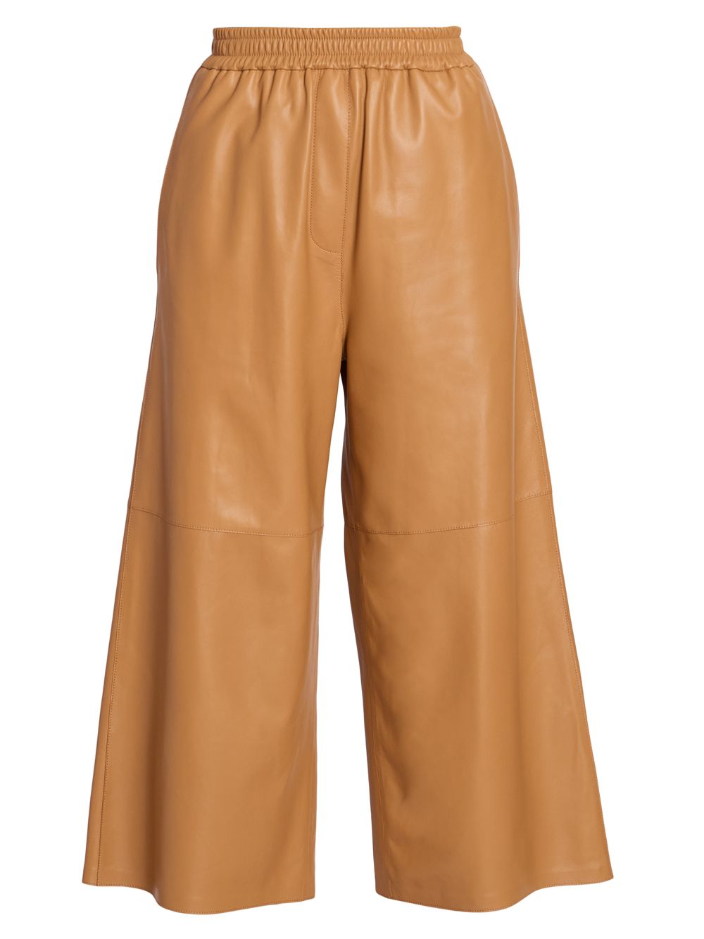 Кожаные укороченные широкие брюки Loewe кожаные укороченные брюки redvalentino цвет cuoio