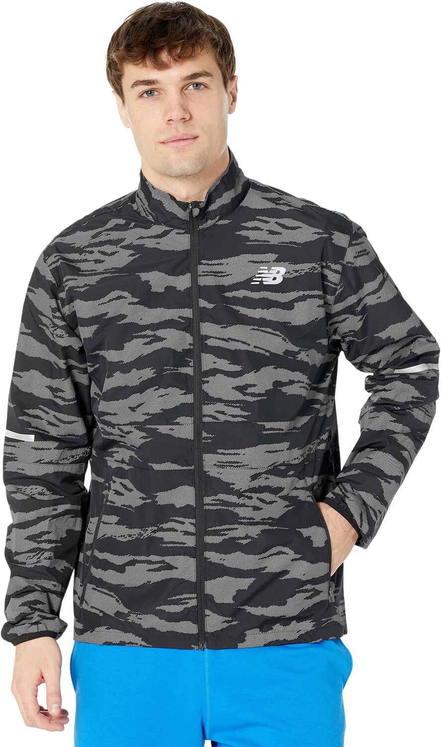 

Куртка Reflective Accelerate Jacket New Balance, цвет Black Multi