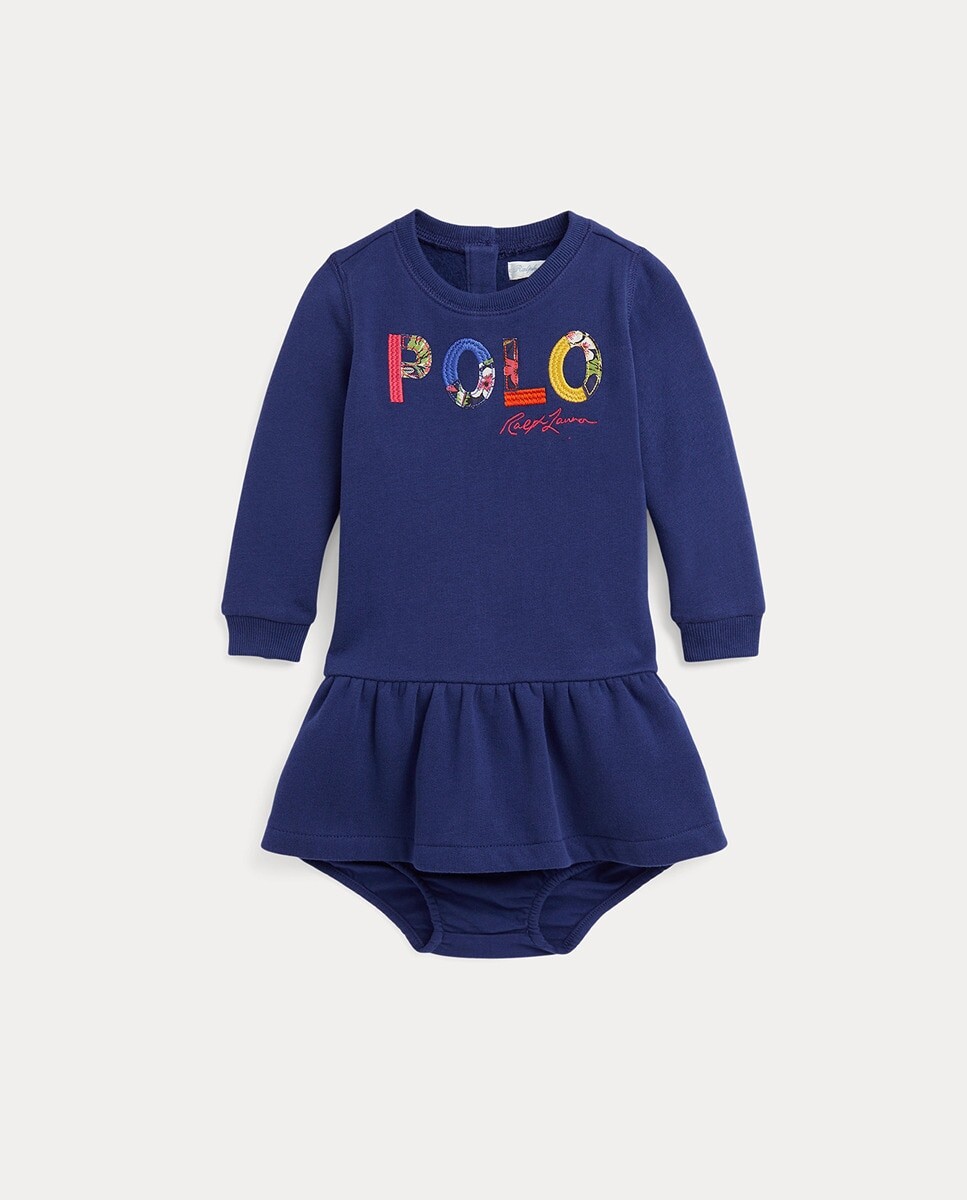 

Темно-синее платье для девочки ПОЛО с передом Polo Ralph Lauren, темно-синий