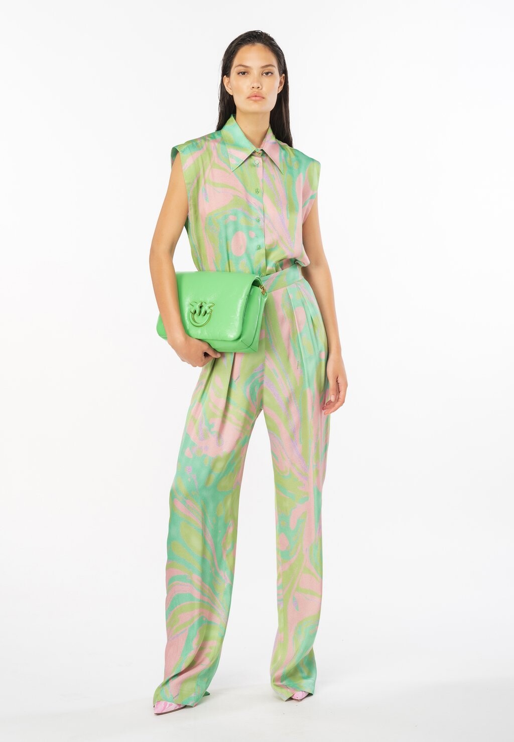 

Блузка Cabiri Pinko, цвет multi green pink