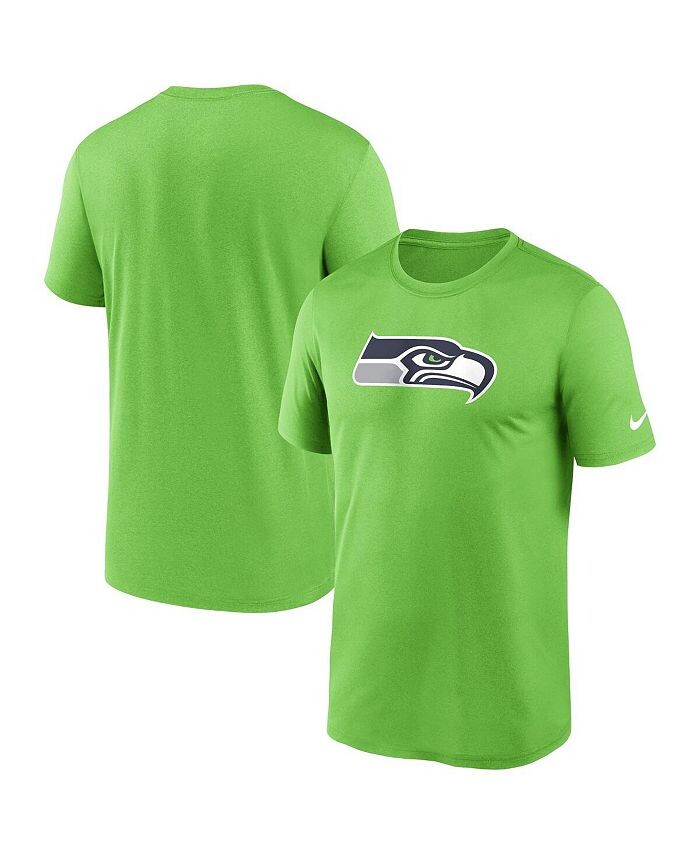 

Мужская неоново-зеленая футболка с логотипом Seattle Seahawks Legend Performance Nike, зеленый