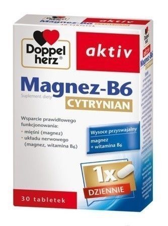 Doppelherz aktiv Magnez B6 cytrynian таблетки магния, 30 шт.