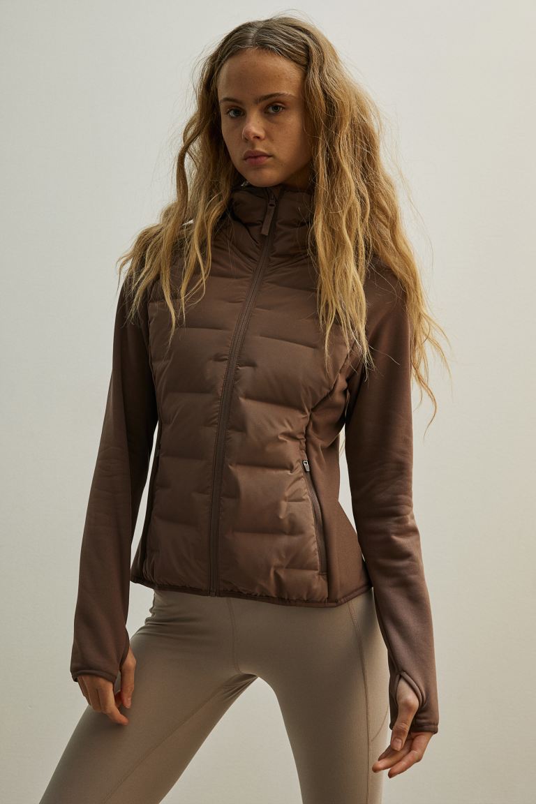Гибридная куртка Thermomove H&M, коричневый цена и фото