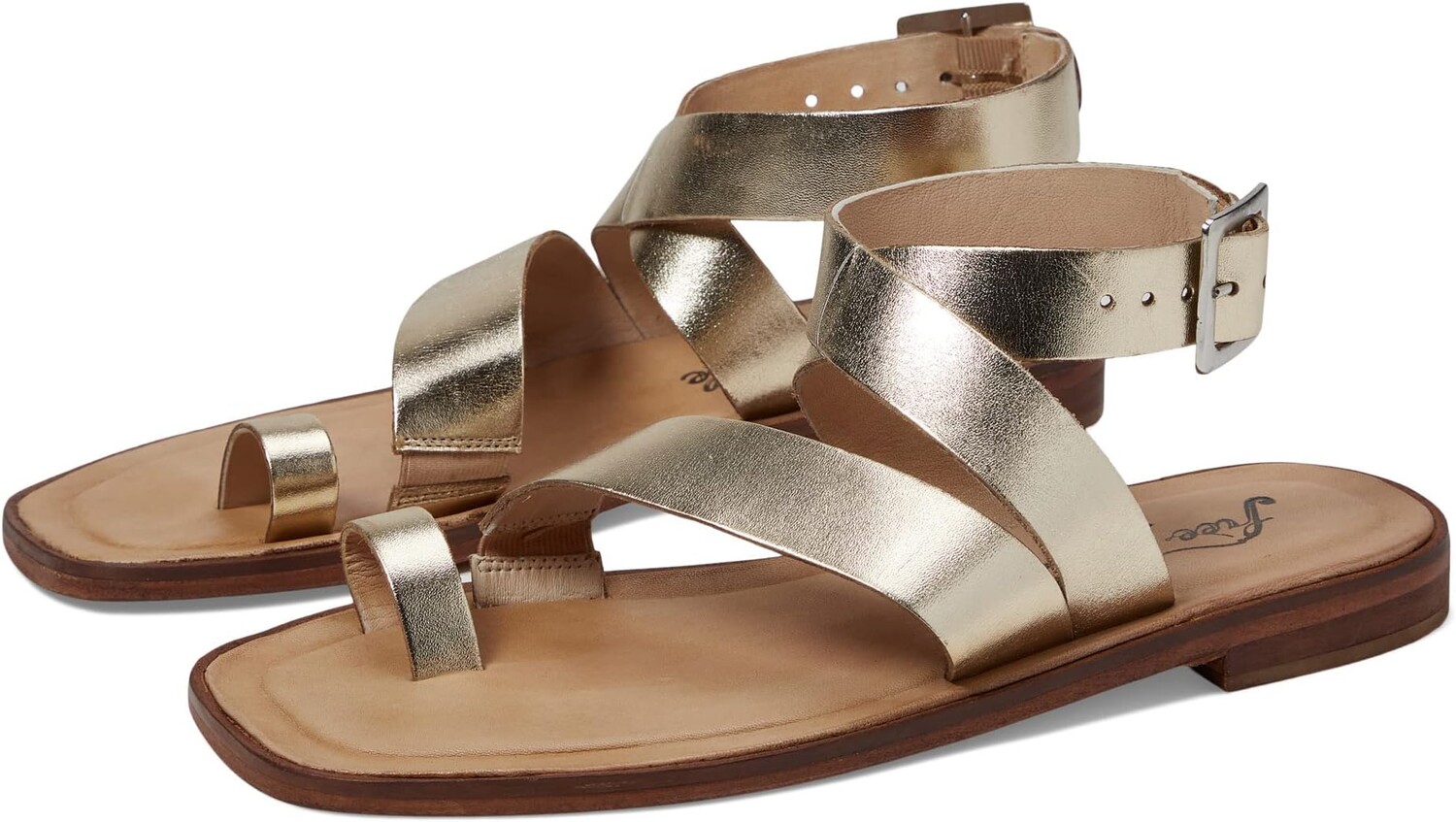 

Сандалии на плоской подошве Romeo Wrap Sandal Free People, цвет Platino