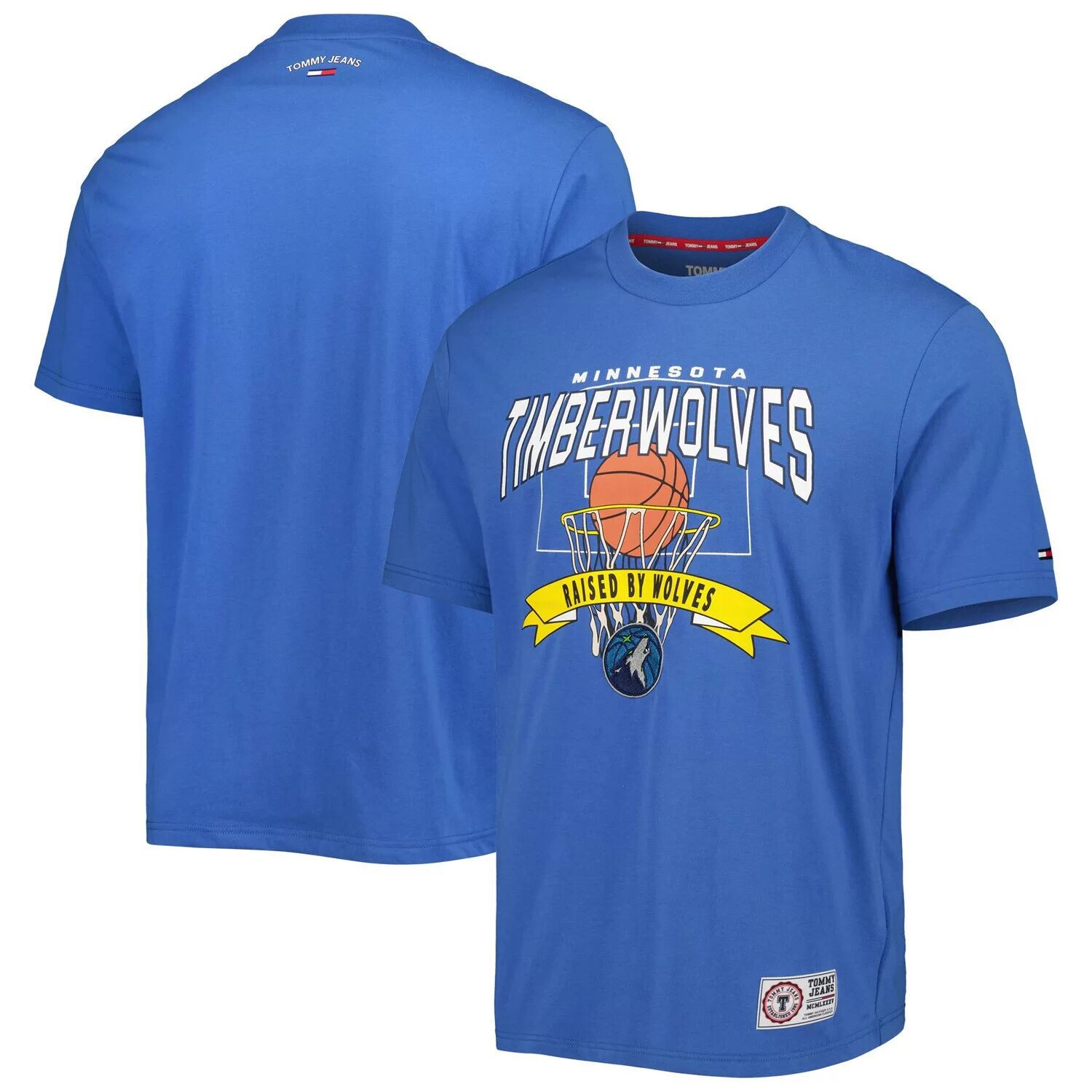 

Синяя мужская футболка Tommy Jeans Minnesota Timberwolves Tim Backboard, Синий