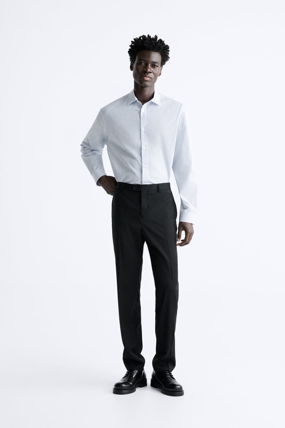 

Полосатая рубашка ZARA, синий