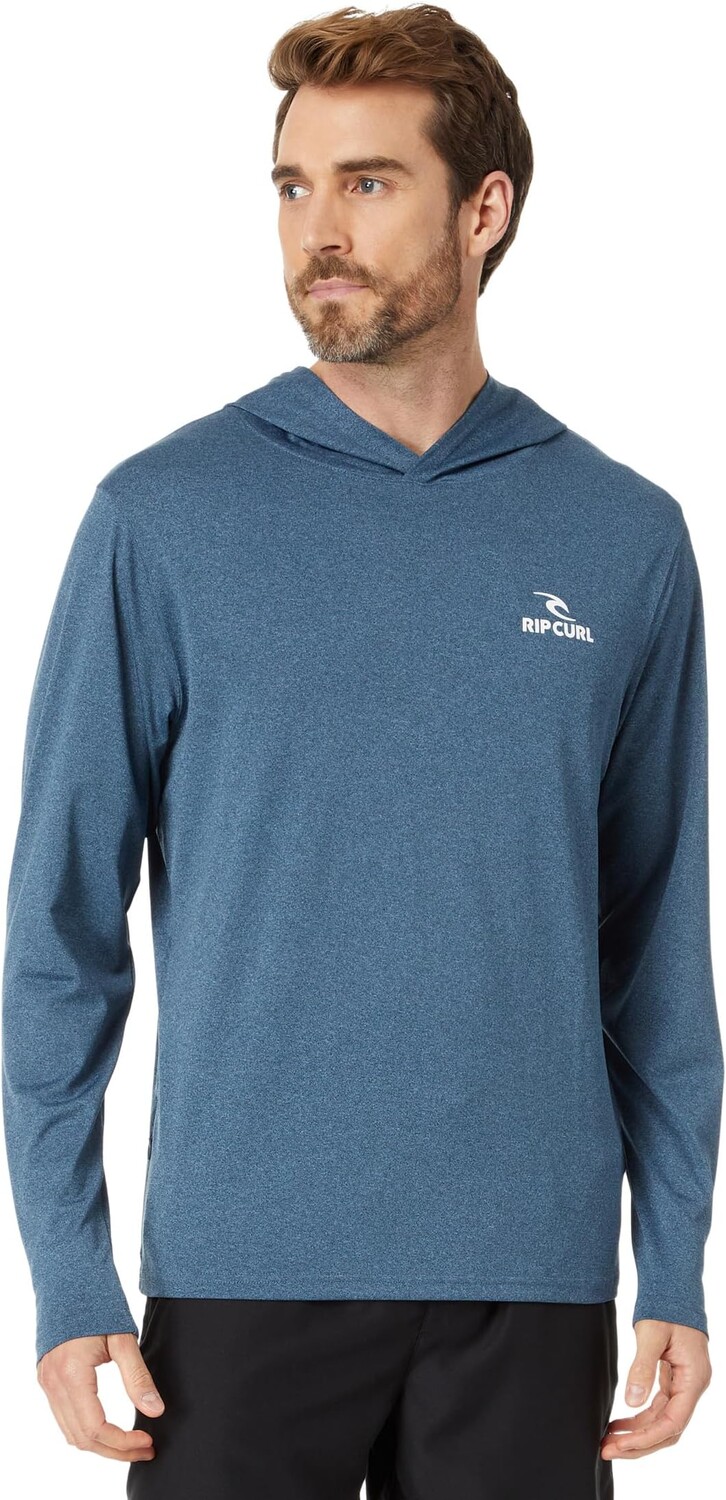 

УФ-футболка с длинными рукавами и капюшоном Stack Rip Curl, цвет Navy Marle