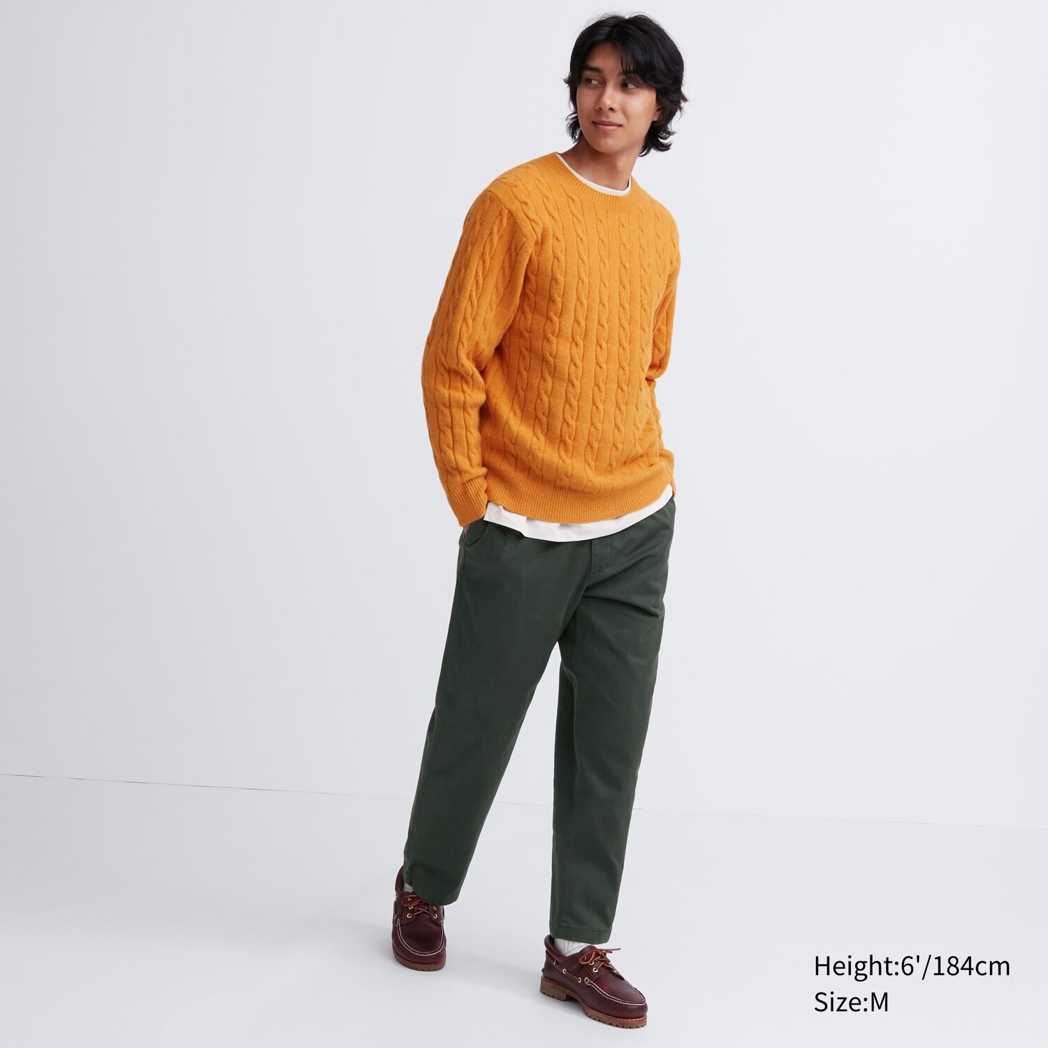 

Легкие брюки свободного кроя из хлопка Uniqlo, темно-зеленый