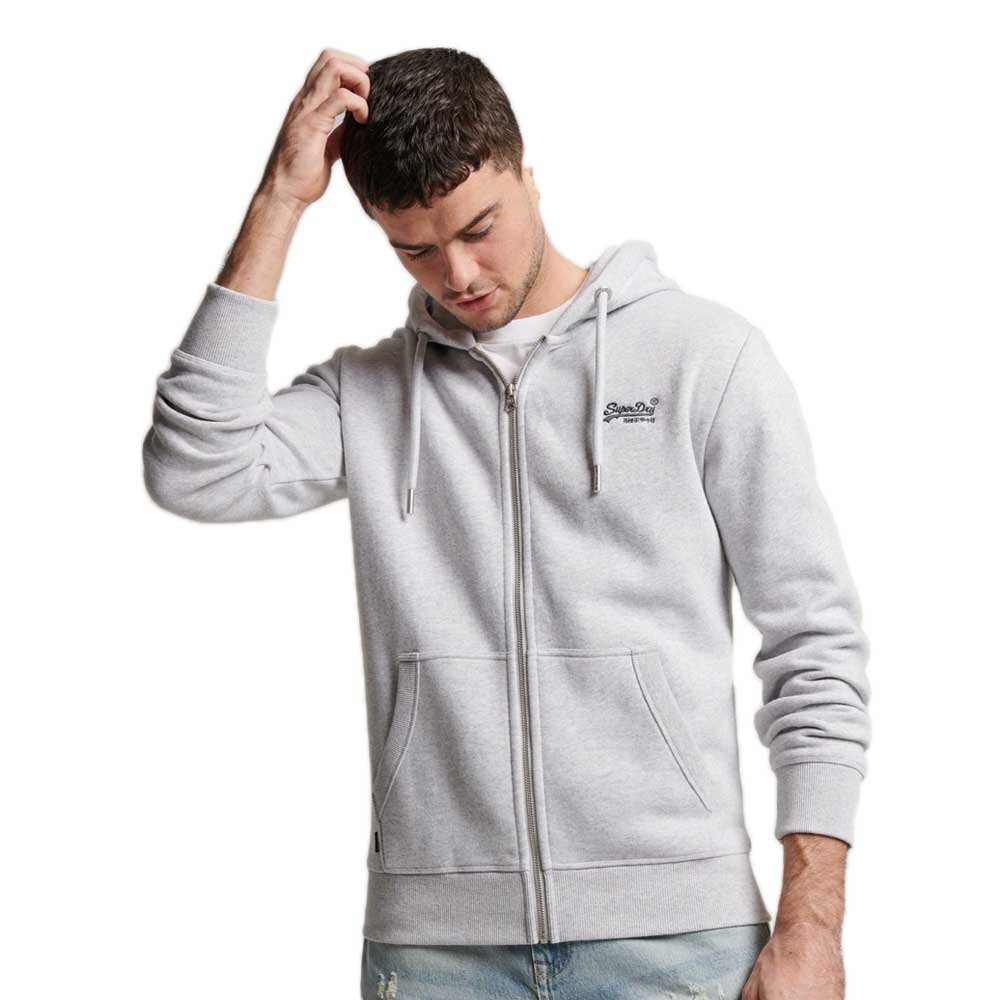 

Толстовка Superdry Vintage Logo Emb Full Zip, серый