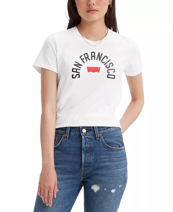 

Женская футболка с рисунком The Perfect Cotton City Levi's, белый