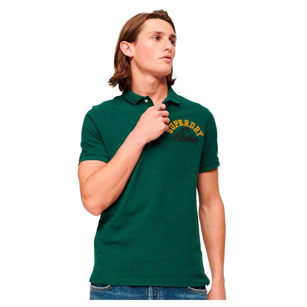 

Поло Superdry Vintage Superstate, зеленый