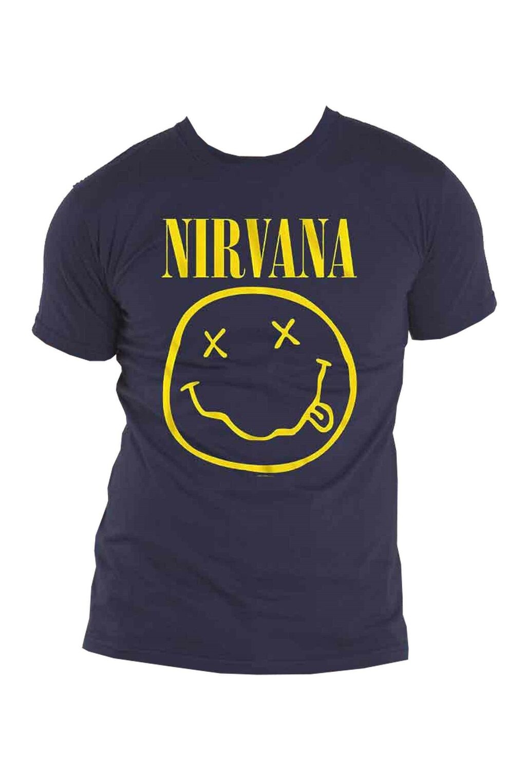

Футболка с принтом NIRVANA YELLOW SMILEY Paradiso Clothing, синий