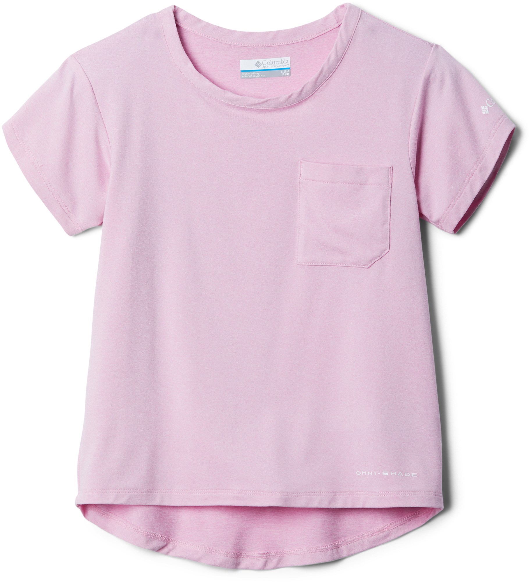 Футболка Tech Trail – для девочек Columbia, розовый футболка мужская columbia tech trail crew neck серый размер 56