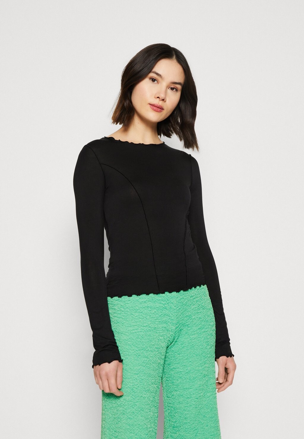 

Рубашка с длинным рукавом Gina Tricot, черный