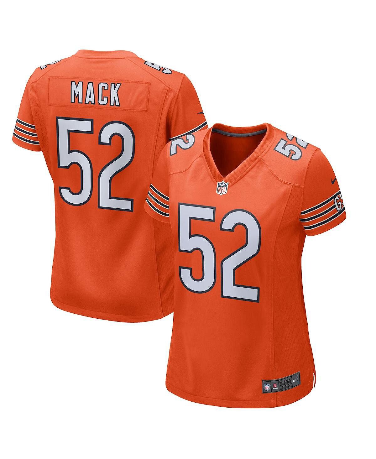 

Женское джерси Khalil Mack Orange Chicago Bears Game Nike