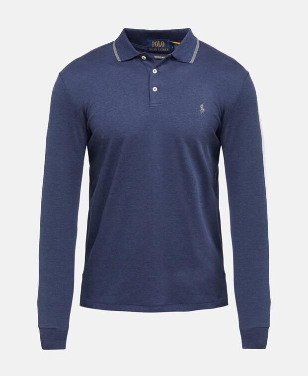

Рубашка-поло с длинными рукавами Polo Ralph Lauren, темно-синий
